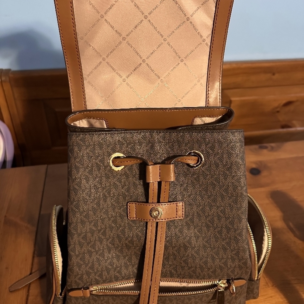 Michael Kors Brown and Tan Backpack - Picture 5 of 7